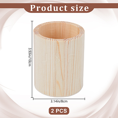 Pine Wooden Pen Holders WH-WG31134-01-1