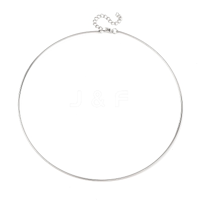 1.5MM 201 Stainless Steel Wire Choker Necklace NJEW-Z098-02P-1