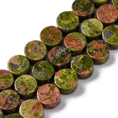 Natural Unakite Beads Strands G-C159-B05-01-1