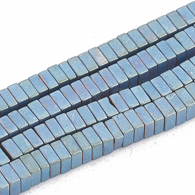 Electroplate Non-magnetic Synthetic Hematite Beads Strands G-N0318-25-1