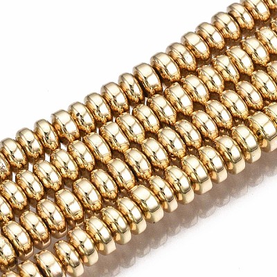 Electroplate Non-magnetic Synthetic Hematite Bead Strands G-Q465-19KC-1