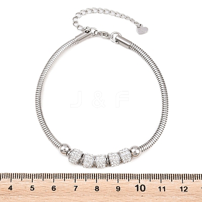 Polymer Clay Rhinestone Beaded Bracelets SA-D001-06P-1