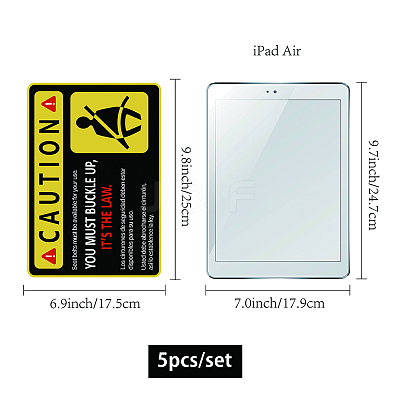 Waterproof PVC Warning Sign Stickers DIY-WH0237-022-1