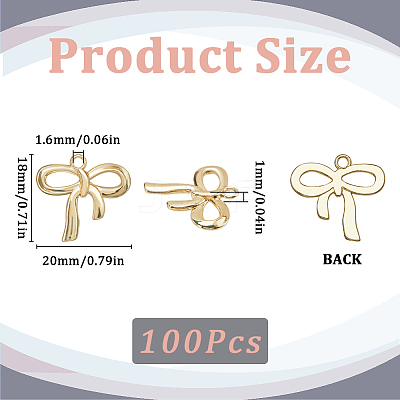 100Pcs Rack Plating Alloy Pendant FIND-SC0012-66-1