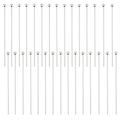 30Pcs 925 Sterling Silver Ball Head Pins STER-BBC0005-96B-1