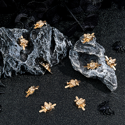 20Pcs Skull Alloy Decorative Brads FIND-FH0011-82G-1