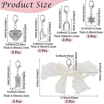 17Pcs 6 Styles Alloy Martin Boots Shoe Charms HJEW-GF0001-52-1