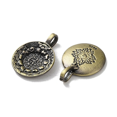 Tibetan Style Brass Pendants KK-M284-33AB-1
