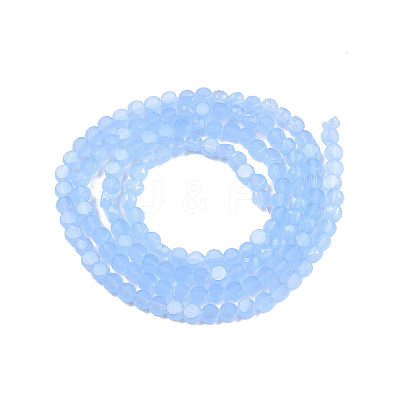 Transparent Imitation Jade Glass Beads Strands GLAA-N052-05A-B02-1