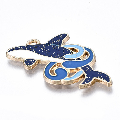 Eco-Friendly Alloy Enamel Pendants ENAM-Q437-032-NR-1