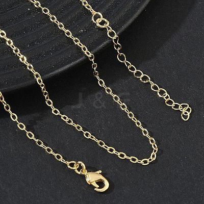 2MMM Brass Cable Chain Necklaces for Women KK-CBA2293-01G-1