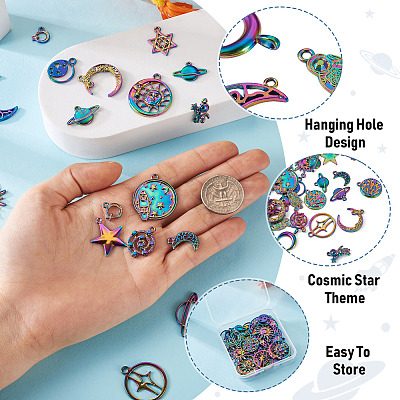 38Pcs 19 Style Alloy Charms FIND-KS0001-24-1