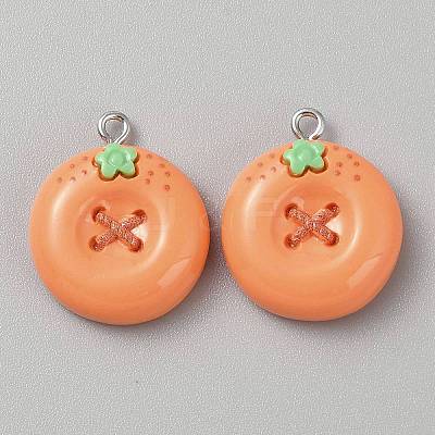 Opaque Resin Pendants CRES-CJC0011-004G-P-1