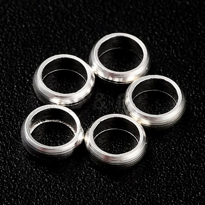 Rack Plating Brass Spacer Beads KK-O139-16B-S-1