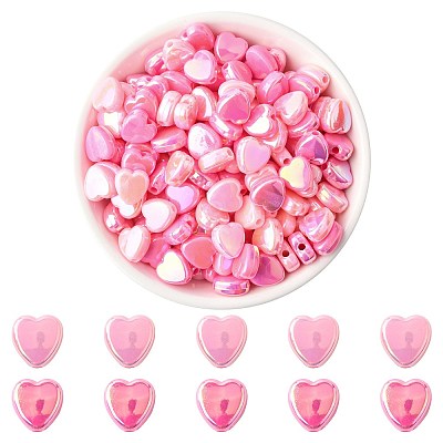 200Pcs 2 Colors ABS Plastic Beads KY-FS0001-42D-1