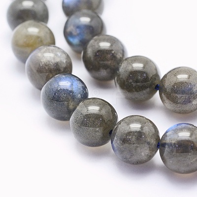 Natural Labradorite Beads Strands G-O166-08-8mm-1