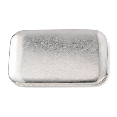 Rectangle Iron Blank Badge Button Parts IFIN-D004-02B-P-1