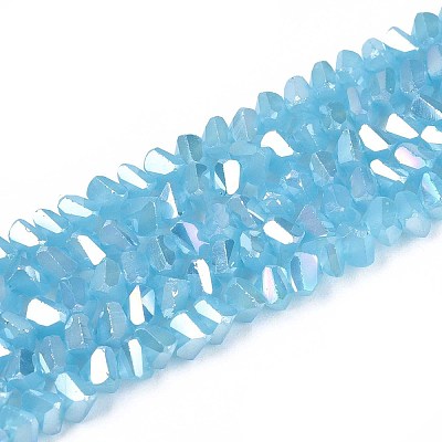 Electroplate Imitation Jade Glass Beads Strands GLAA-N023-4mm-33-1