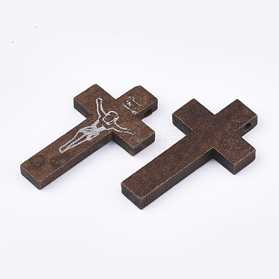 Printed Wooden Pendants WOOD-S050-35B-04-1