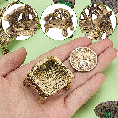 Resin Miniature Armchair Ornaments AJEW-SP0006-12-1