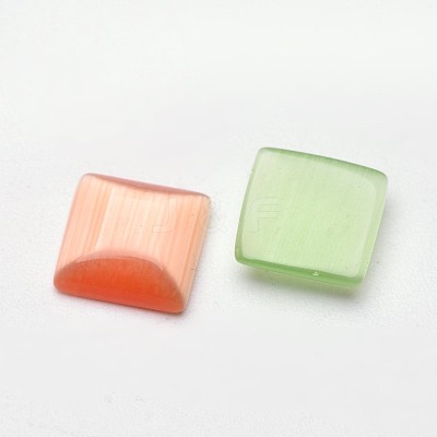 Mixed Color Square Cat Eye Beads Cabochons X-CE042-8x8-M-1