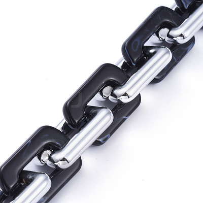 Handmade Acrylic Cable Chains AJEW-JB00674-07-1