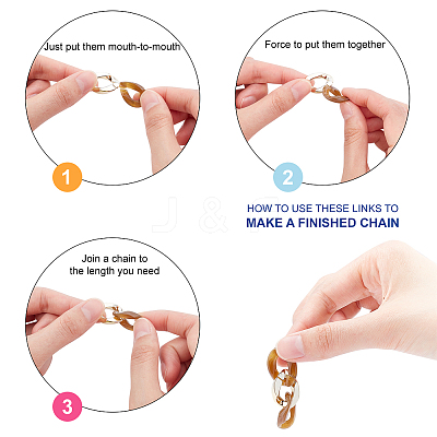 Handmade CCB Plastic Curb Chain AJEW-GF0001-86-1
