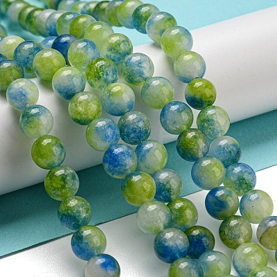 Natural Dyed Yellow Jade Beads Strands G-Q160-A01-01B-1
