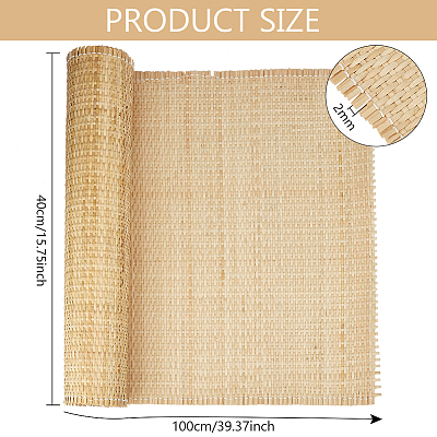 1 Roll Natural Rattan Placemats AJEW-BC0007-32-1