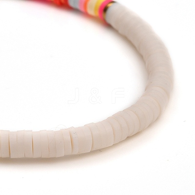 Handmade Polymer Clay Heishi Beads Stretch Bracelets BJEW-JB05307-01-1