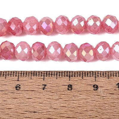 Electroplate Crackle Imitation Jade Glass Beads Strands LS-EGLA-Q131-02C-06-1