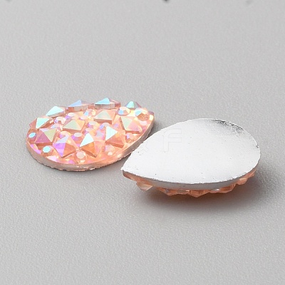 Opaque Resin Rhinestone Cabochons RESI-WH0035-29C-1