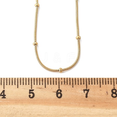 Ion Plating(IP) 304 Stainless Steel Snake Chain Necklaces NJEW-F248-11A-G-1