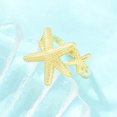 Ocean Brass Cuff Open Rings KK-CBA5A76-04G-02-1