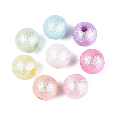 Luminous UV Plating Opaque Acrylic Beads OACR-Q204-12MM-01-1
