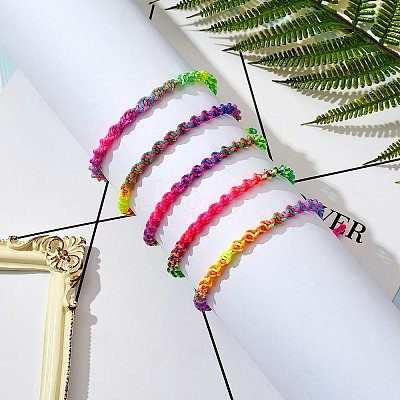 Braided Nylon Thread Cord Bracelets BJEW-SW00049-02-1