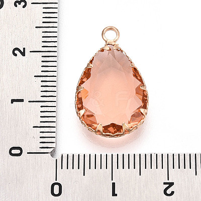 Transparent Glass Pendants KK-N283-02G-G-1