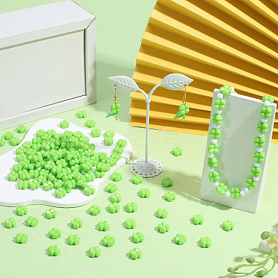 200Pcs Opaque Acrylic Beads OACR-SP0002-40C-1