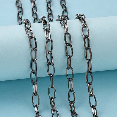 Iron Paperclip Chains CH-R025-13x6mm-B-1