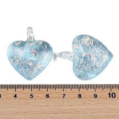 Lampwork Pendants FOIL-K003-02E-1