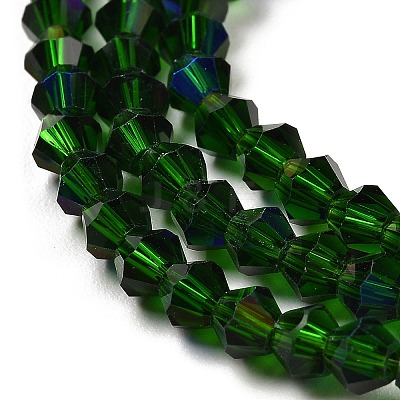 Transparent Electroplate Glass Beads Strands LS-EGLA-A039-T4mm-L25-1