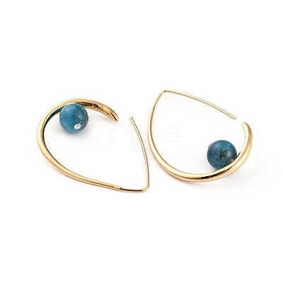 Natural Apatite Dangle Earrings EJEW-JE03593-04-1