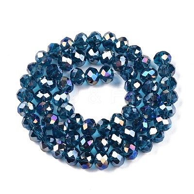Electroplate Glass Beads Strands EGLA-A044-T8mm-B27-1
