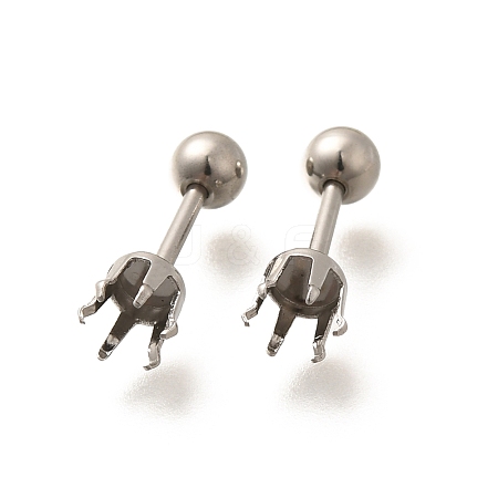 304 Stainless Steel Stud Earring Findings STAS-F311-18P-02B-1