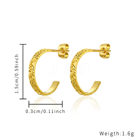 Fashionable gold and steel color stainless steel mirror polished irregular earrings AG8870-1-1