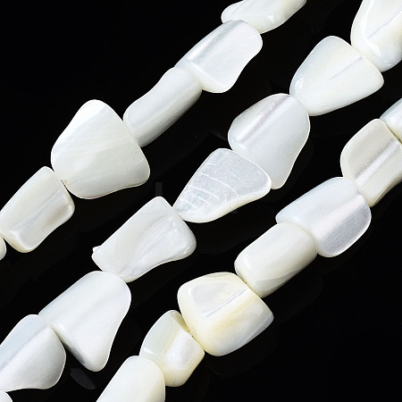 Natural Trochid Shell/Trochus Shell Beads Strands SSHEL-S266-006-1