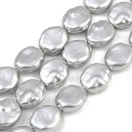Electroplated Glass Beads Strands GLAA-H039-05B-1