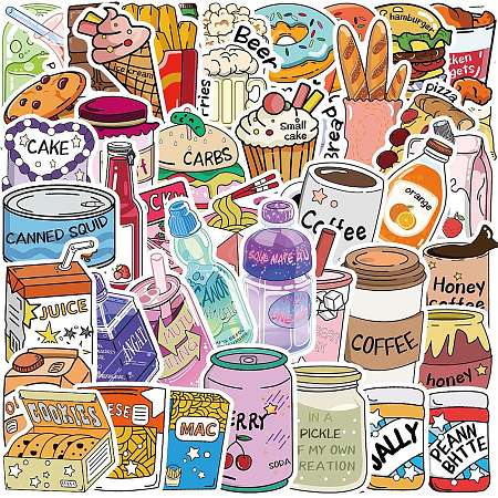 50Pcs 50 Styles PVC Stickers PW-WG4B0CA-01-1