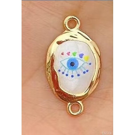 Alloy Colorful Enamel Connector Charms ENAM-Z012-02G-G-1