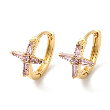 Cross Cubic Zirconia Cuff Earrings EJEW-G348-16G-03-1